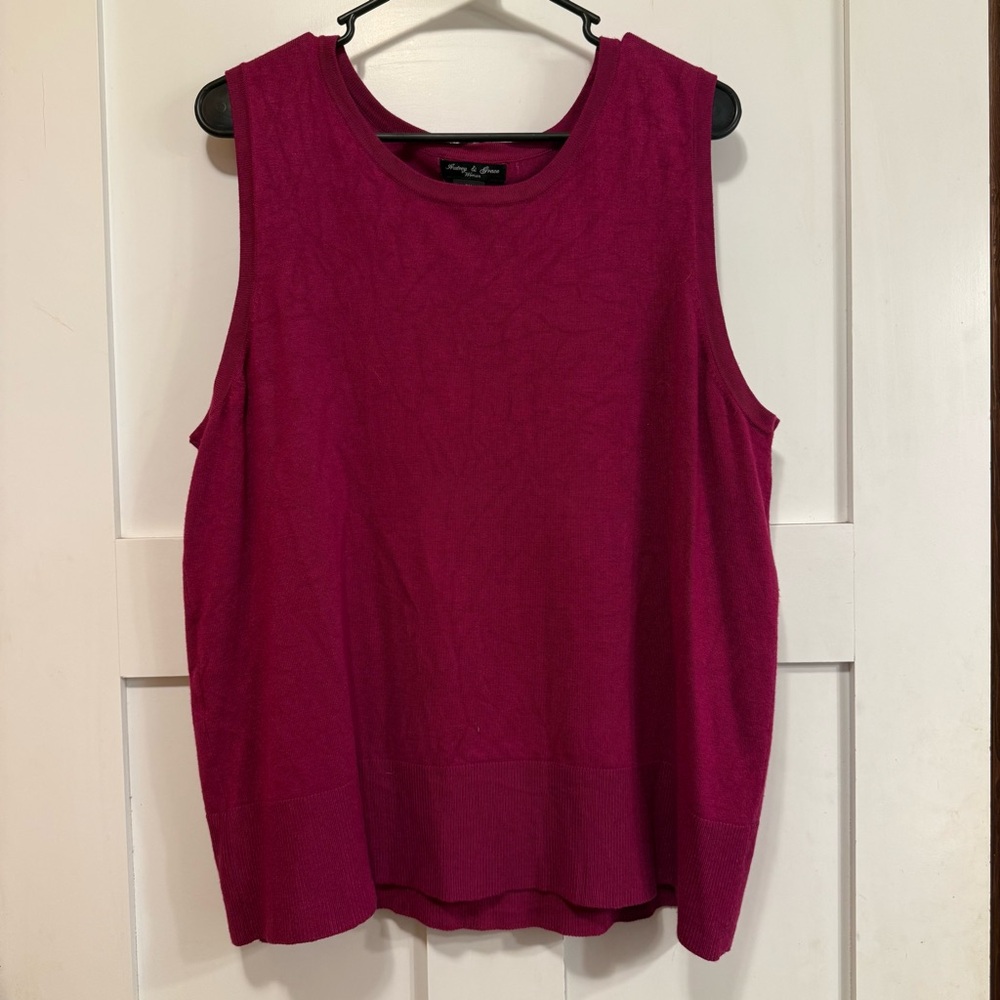 Audrey & Grace Fuchsia Tank Top